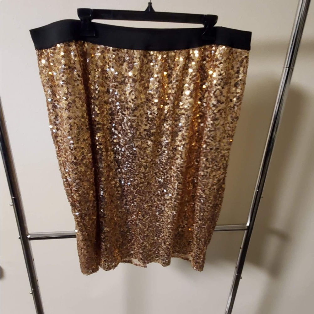 Gold Sequin Skirt